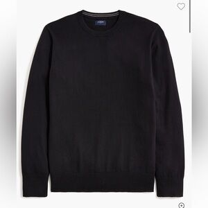 J.Crew Soft cotton-blend crewneck pullover Blacklead